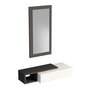 Hanah Home Aparador con Espejo Anthracite, White 82x15.8x29.6 cm Tablero de Partículas Recubierto de Melamina